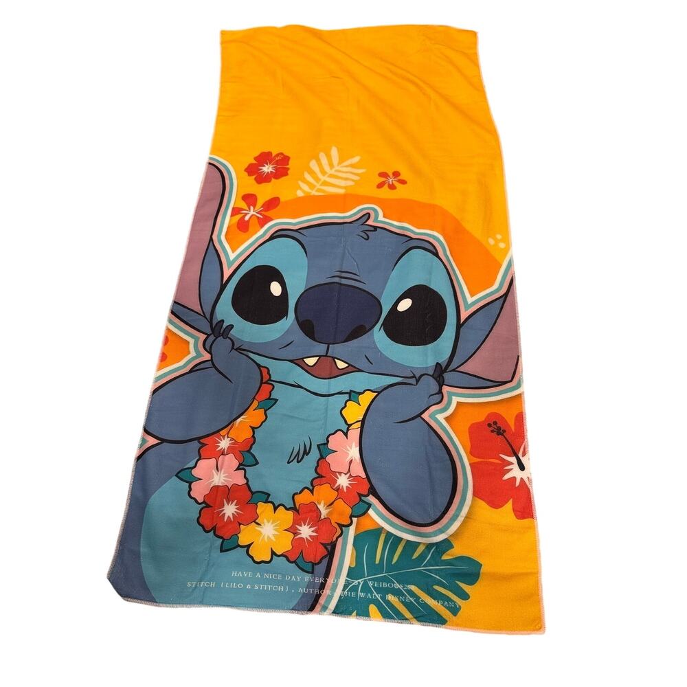 Stitch Hawaiian beach towel orange